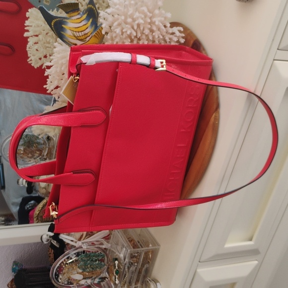 Michael Kors 💥NWT💥 Gigi - Large Tote - bag/crossbody - Burnt Sienna. Shopper - Picture 1 of 17